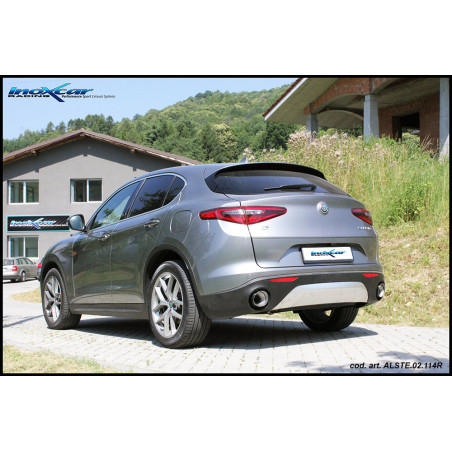 Posteriore silenziato con uscita diam. 114 RACING dx+sx ALFA ROMEO STELVIO 2.0 TURBO Q4 – 2017 200