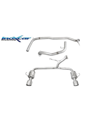 Tubo centrale diretto e Posteriore con uscita singola diam. 114 RACING DX+SX – 70 HONDA CIVIC TYPE