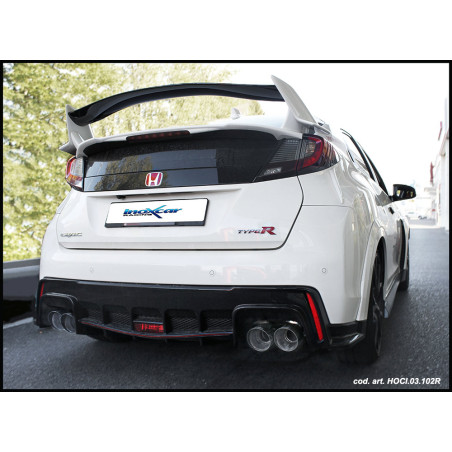 Tubo centrale diretto e Posteriore con uscita singola diam. 114 RACING DX+SX – 70 HONDA CIVIC TYPE