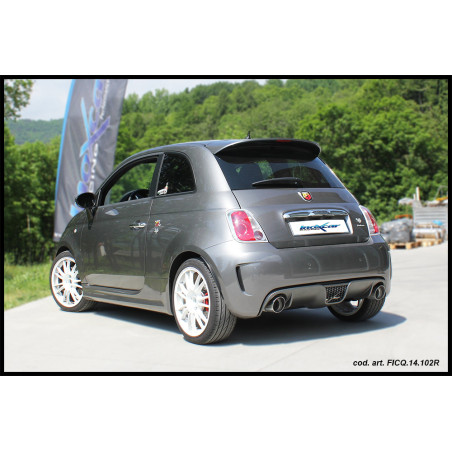 Posteriore senza silenziatore con uscita diam. 102 DX+SX ABARTH 595 1.4 TURBO T-JET – 2012 160CV (
