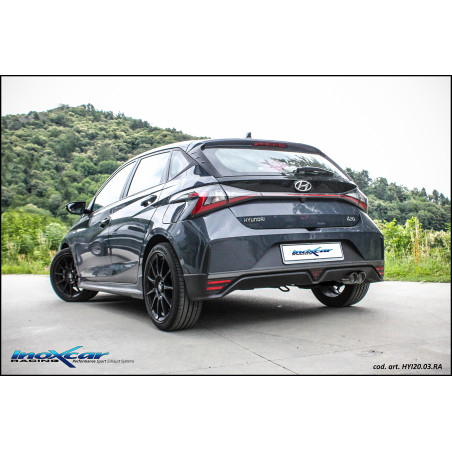 Posteriore senza silenziatore con uscita 2 x diam. 90 RACING – 2021-2023 Hyundai i20 (Cod. I-HYI20