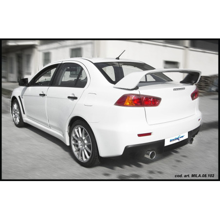 Posteriore con uscita singola diam. 102 DX+SX MITSUBISHI EVO X 2.0 TURBO – 2009 295CV LANCER (Cod.