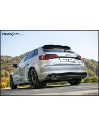 Posteriore con uscita 2 x diam. 80 RACING AUDI A3 – 2013 180CV S3 RS3 (type 8V) SB (Cod. I-OVAU.25