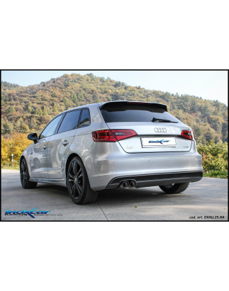 Posteriore con uscita 2 x diam. 80 RACING AUDI A3 – 2013 180CV S3 RS3 (type 8V) SB (Cod. I-OVAU.25
