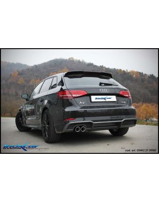 Posteriore con uscita 2 x diam. 80 X-RACE AUDI A3 – 2016-2018 190CV S3 RS3 (type 8V) SB (Cod. I-OV