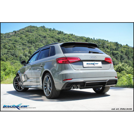 Posteriore senza silenziatore con uscita 2 x diam. 80 RACING AUDI A3 – 2017 S3 RS3 (type 8V) SB (C