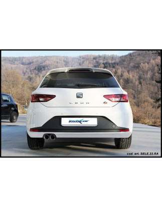 Posteriore con uscita 2 x diam. 80 RACING SEAT LEON – 2014 150CV (type 5F) (Cod. I-SELE.22.RA)