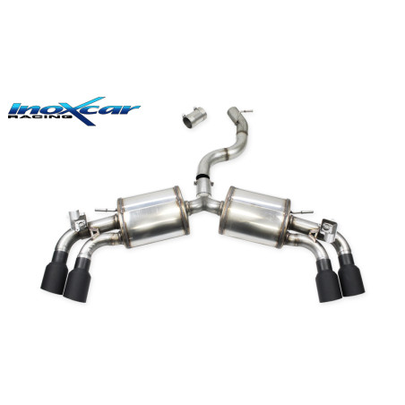 Posteriore con 2 silenziatori uscita x diam. 100 RACING DX+SX e Valvoletrici – 2021 Audi A3 S3 RS3