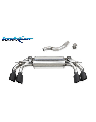 Terminale silenziato con uscita 2 x diam. 100 RACING BLACK CERAMIC DX+SX e Valvole – 2021 300CV Au