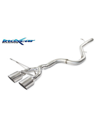 Posteriore non silenziato con uscita centrale 2 x diam. 102 RACING VOLKSWAGEN GOLF 6 R 2.0 TSI 4 MOT