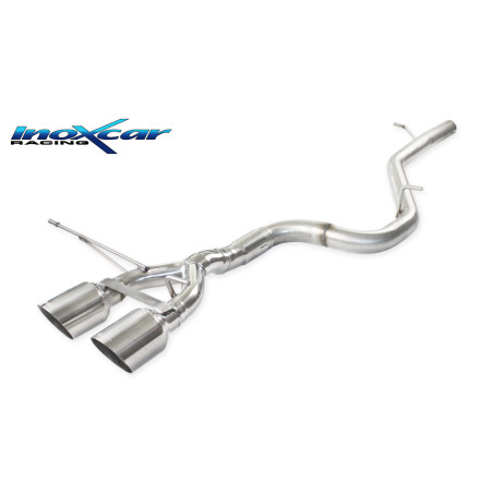 Posteriore non silenziato con uscita centrale 2 x diam. 102 RACING VOLKSWAGEN GOLF 6 R 2.0 TSI 4 MOT