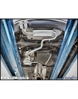 Posteriore con uscita 2 x diam. 80 X-RACE VOLKSWAGEN SCIROCCO 2.0 TDI – 2008 140CV (Cod. I-WSCI.05