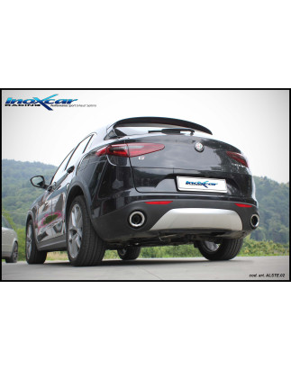 Posteriore silenziato con uscita diam. 114 Black Ceramic DX+SX ALFA ROMEO STELVIO 2.0 TURBO Q4 – 2