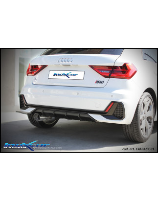 Posteriore senza silenziatore con uscita 2 x diam. 70 RACING AUDI A1 GB 40TFSI 2.0T – 2018 200CV (