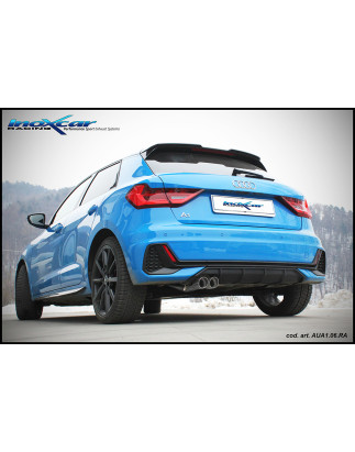 Posteriore senza silenziatore con uscita 2 x diam. 70 RACING AUDI A1 GB 40TFSI 2.0T – 2018 200CV (