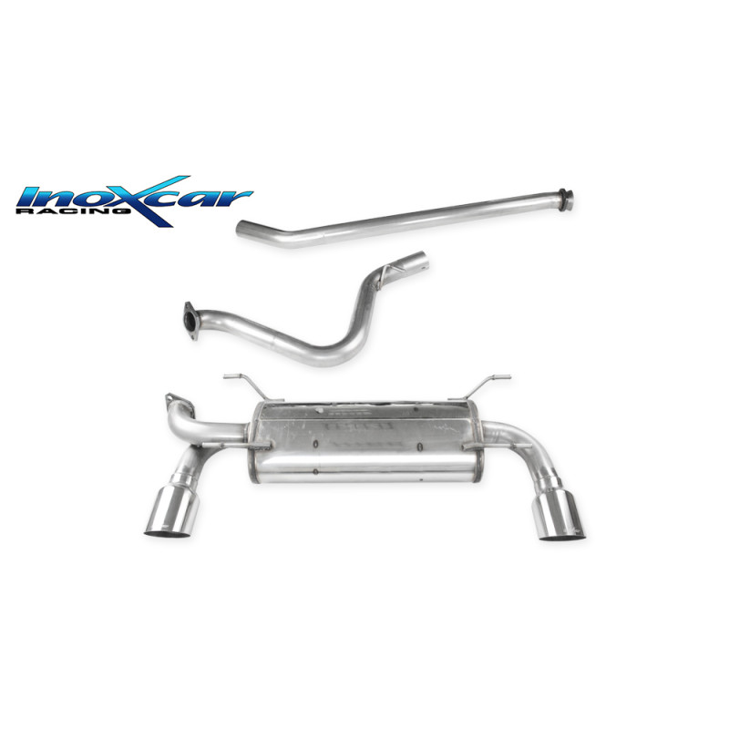 Tubo centrale silenziato e Posteriore con uscita singola diam. 100 RACING DX+SX – 63 SUBARU BRZ 2.