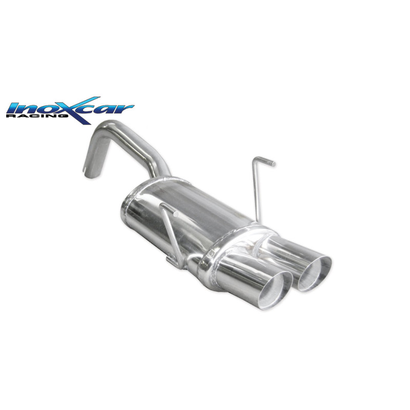 Posteriore con uscita 2 x diam. 70 RACING FIAT 500 1.4 16V – 2007 100CV (Cod. I-FICQ.02.70)
