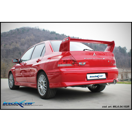 Posteriore con uscita singola diam. 100 X-RACE MITSUBISHI EVO VII – 2001-2003 280CV LANCER (Cod. I