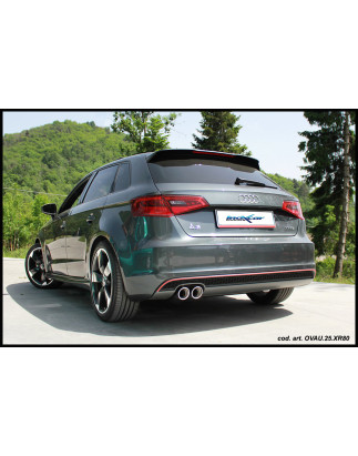 Posteriore con uscita 2 x diam. 80 X-RACE AUDI A3 – 2013 180CV S3 RS3 (type 8V) SB (Cod. I-OVAU.25