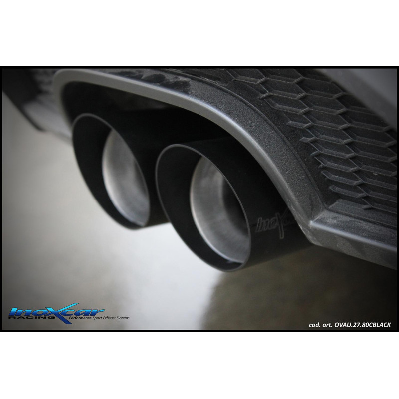 Posteriore con uscita 2 x diam. 80 BLACK CERAMIC AUDI A3 – 2016-2018 190CV S3 RS3 (type 8V) SB (Co
