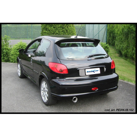 Posteriore con uscita ovale 120x80 mm PEUGEOT 206 GT WRC – 135CV (Cod. I-PE206.08.120)