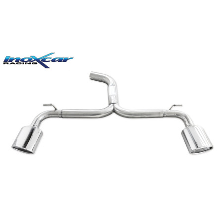 Posteriore senza silenziatore con uscita ovale 150x105 OBLIQUO DX+SX SEAT LEON – 2014 280CV (type 