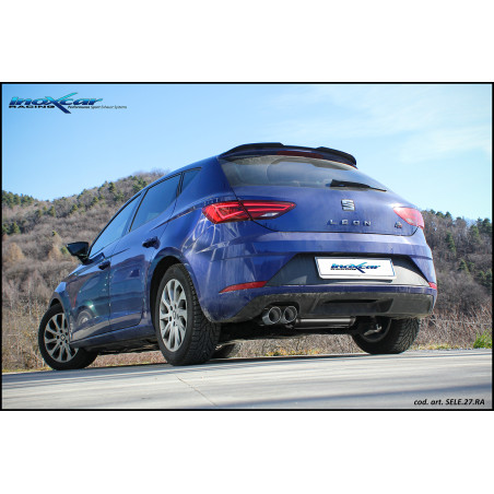 Posteriore silenziato con uscita 2 x diam. 80 RACING SEAT LEON – 2018 (type 5F) (Cod. I-SELE.27.RA