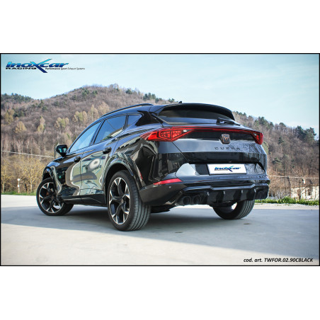 Posteriore silenziato DUPLEX con uscita 2 x diam. 90 RACING BLACK CERAMIC DX+SXMontaggio esclusivo s