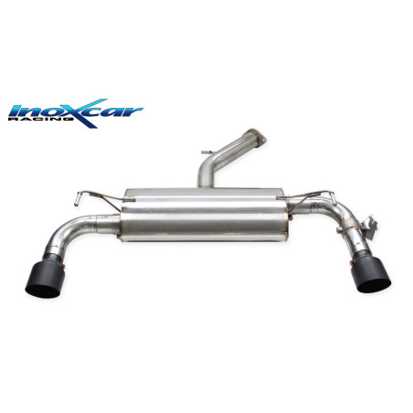Terminale silenziato con uscita diam. 100 RACING BLACK CERAMIC DX+SX e Valvola montaggio motorino el