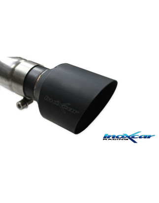Terminale silenziato con uscita diam. 100 RACING BLACK CERAMIC DX+SX e Valvola montaggio motorino el