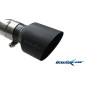 Terminale silenziato con uscita diam. 100 RACING BLACK CERAMIC DX+SX e Valvola montaggio motorino el