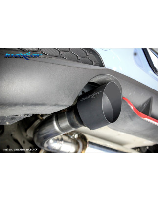 Terminale silenziato con uscita diam. 100 RACING BLACK CERAMIC DX+SX e Valvola montaggio motorino el