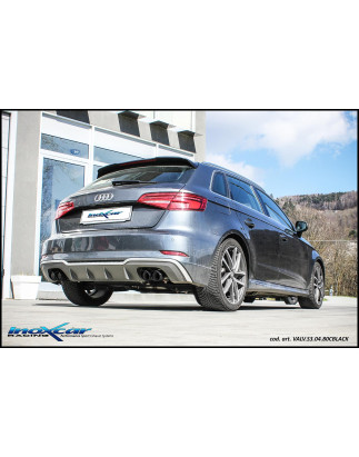 Posteriore con uscita 2 x diam. 80 RACING BLACK CERAMIC DX+SX e Valvola – 2019 Audi A3 S3 RS3 (typ