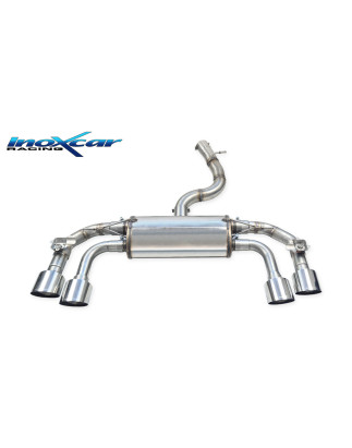 Posteriore con 1 silenziatore uscita 2 x diam. 100 RACING DX+SX e Valvoletrici – 2021 Audi A3 S3 R