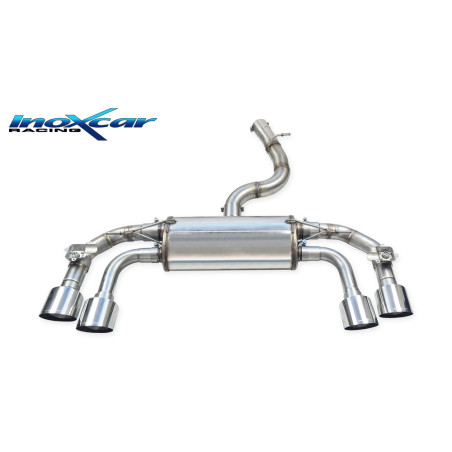 Posteriore con 1 silenziatore uscita 2 x diam. 100 RACING DX+SX e Valvoletrici – 2021 Audi A3 S3 R