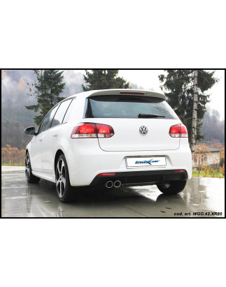 Posteriore con uscita 2 x diam. 80 X-RACE VOLKSWAGEN GOLF 6 1.4 TSI – 2008 122CV (Cod. I-WGO.42.XR