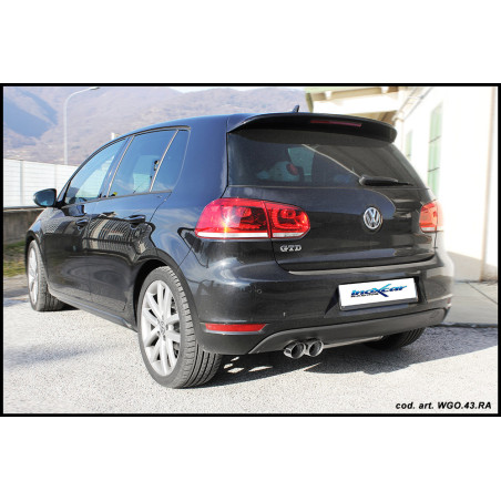 Posteriore con uscita 2 x diam. 80 X-RACE VOLKSWAGEN GOLF 6 2.0 TDI – 2009 170CV (Cod. I-WGO.43.XR