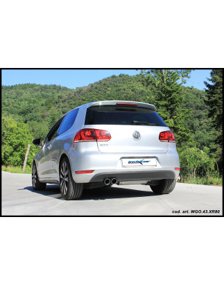 Posteriore con uscita 2 x diam. 80 X-RACE VOLKSWAGEN GOLF 6 2.0 TDI – 2009 170CV (Cod. I-WGO.43.XR