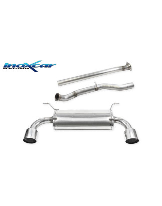 Tubo centrale diretto e Terminale con silenziatore uscita 1 x diam. 114 RACING DX+SX SUBARU BRZ 2.4i