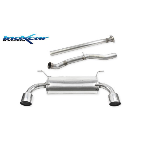 Tubo centrale diretto e Terminale con silenziatore uscita 1 x diam. 114 RACING DX+SX SUBARU BRZ 2.4i