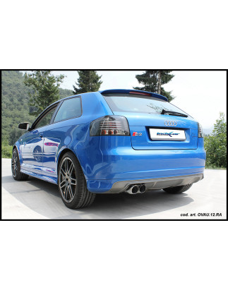 Posteriore con uscita 2 x diam. 80 RACING AUDI A3 – 2006 265CV S3 RS3 (type 8P) (Cod. I-OVAU.12.RA