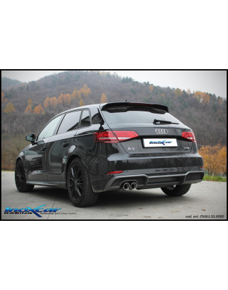 Posteriore con uscita 2 x diam. 80 X-RACE AUDI A3 – 2017 S3 RS3 (type 8V) SB (Cod. I-OVAU.33.XR80)