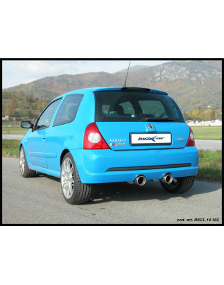 Posteriore CENTRALE con uscita 2 x ovale 120x80 mm RENAULT CLIO RS PHASE3 2.0 – 2004-2005 182CV (C