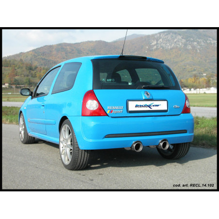 Posteriore CENTRALE con uscita 2 x ovale 120x80 mm RENAULT CLIO RS PHASE3 2.0 – 2004-2005 182CV (C