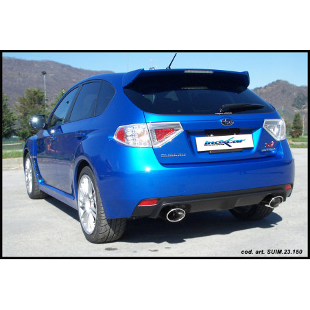 Posteriore con uscita 2 x diam. 80 X-RACE DX+SX SUBARU IMPREZA 4WD 2.5T WRX STI 08MY – 2008 300CV 