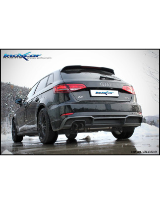 Posteriore silenziato con uscita 2 x diam. 80 BLACK CERAMIC e Valvola AU – 2016-2018 190CV Audi A3