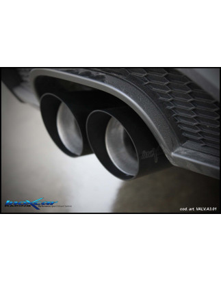 Posteriore silenziato con uscita 2 x diam. 80 BLACK CERAMIC e Valvola AU – 2016-2018 190CV Audi A3