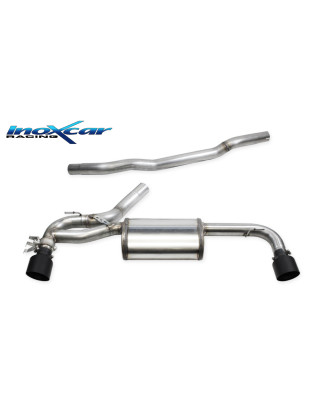 Terminale silenziato con uscita diam. 100 RACING BLACK CERAMIC DX+SX e Valvola montaggio motorino el