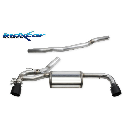 Terminale silenziato con uscita diam. 100 RACING BLACK CERAMIC DX+SX e Valvola montaggio motorino el