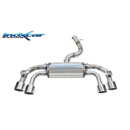 Posteriore con 1 silenziatore uscita 2 x diam. 100 X-RACE DX+SX e Valvoletrici – 2021 Audi A3 S3 R